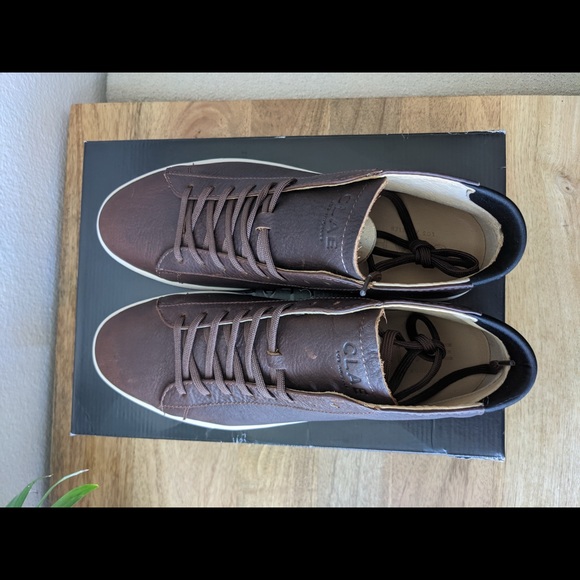 NEW Clae Bradley Mid Cocoa Leather Sneakers 11.5 - Picture 5 of 8